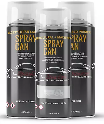 £24.50 • Buy Takeuchi Excavator Light Grey 1992> Machinery Aerosol Spray Paint 400ml Repair